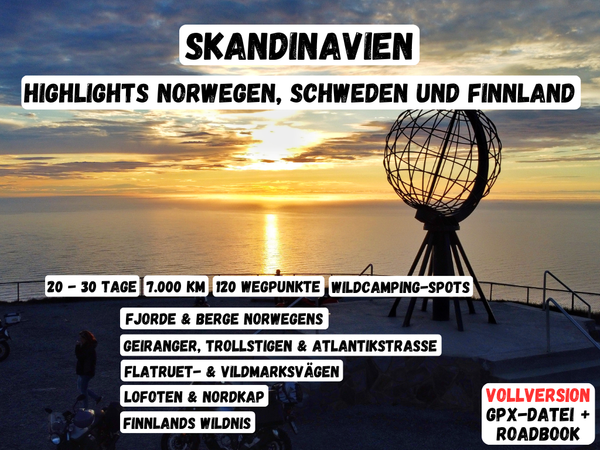 GPX-Datei: Die ultimative Skandinavien-Tour zu den Motorradhighlights von Norwegen, Schweden & Finnland