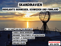 GPX-Datei: Die ultimative Skandinavien-Tour zu den Highlights von Norwegen, Schweden & Finnland