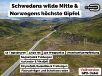 GPX-Datei: Skandinavien für Einsteiger - Schwedens wilde Mitte & Norwegens höchste Gipfel